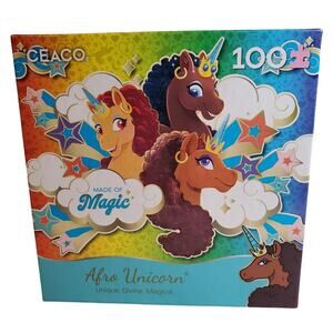 Afro Unicorn Puzzle - 100 Pieces 11x15